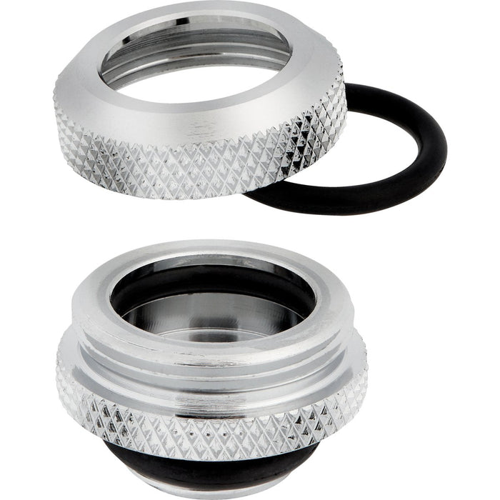 Corsair Conector 14 Mm Hydro X Series Xf Rígido Pack 4 Unidades Cromo