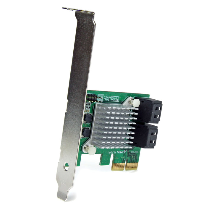 Startech.Com Tarjeta Adaptador Controladora Pci Express Pci-E Sata 3 Iii 6gbps Raid 4 Puertos Internos Con Almacenamiento Hyperduo Controlador De Almacenamiento (Raid) 4 Canal Sata 6gb/S Perfil Bajo Raid 0 1 10 Jbod Pcie 2.0 X2 Para P/N:
