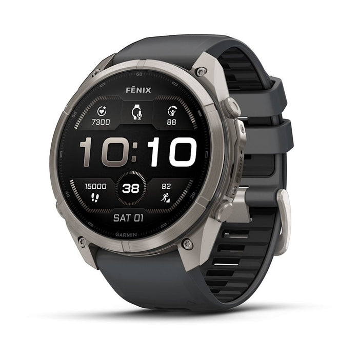 Garmin Fenix 9 Pro Titanio Con Correa De Silicona En Gris Smartwatch 51mm
