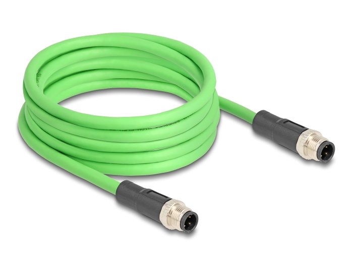 Delock 80419 Cable M12 Codificado D 4 Pin Macho A Macho Pur (Tpu) 5 M