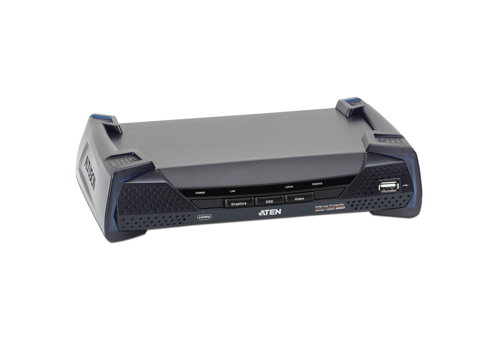 Usb 4k Hdmi Kvm Over Ip Receiver With Usb Peripheral Support, Lan Redundancy (Sfp Slot), Rs-232 Control And Audio