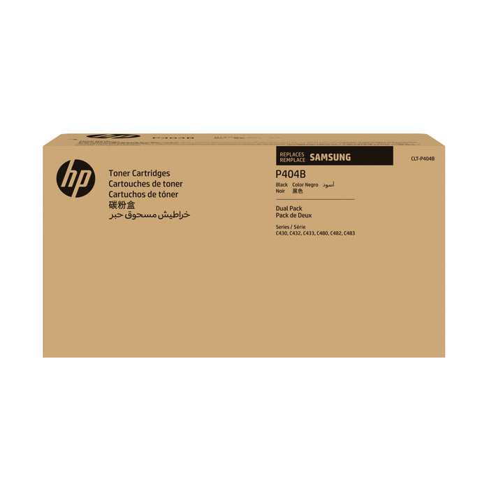 EAN 0191628463404 - Samsung CLT-P404B 2-pack Black Original Toner Cartridge cartucho de tóner 2 pieza(s) imagen 1