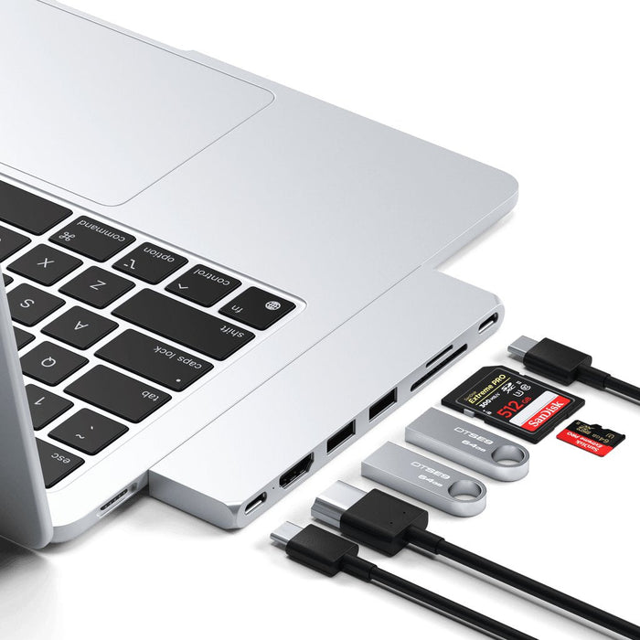 Satechi Usb-C Pro Hub Slim Adapter, Plateado, St-Hucphss