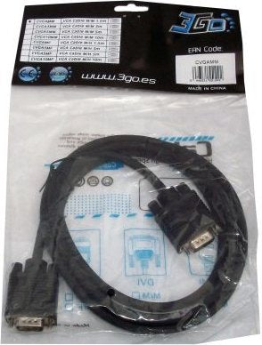 EAN 8436531551292 - 3GO 1.8m VGA M/M cable VGA 1,8 m VGA (D-Sub) Negro imagen 3
