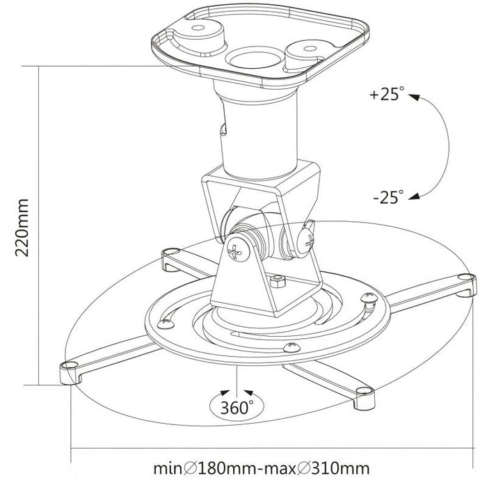 EAN 4005039230677 - Reflecta Supvex montaje para projector Techo Blanco imagen 3