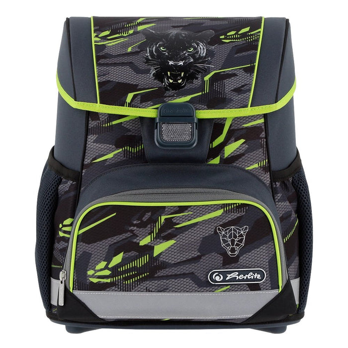 Herlitz Juego De Mochilas Escolares De 4 Piezas, 17 L, Ergonómica,Gris, Verde