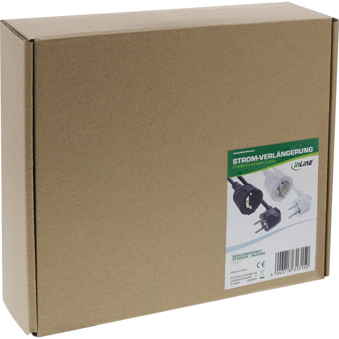 Inline® Power Cable De Extensión Angeld Type F White 20m