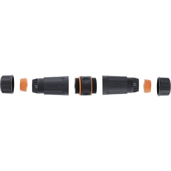 Acoplamiento Inline Cat.6a, Resistente Al Agua Ip68, 2x Rj45 F/F, 1:1