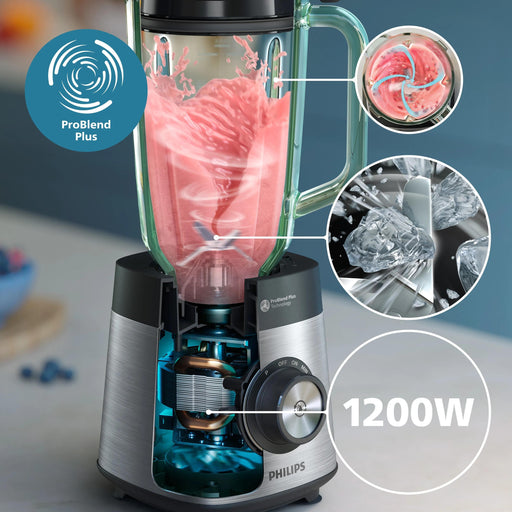 EAN 8720389032578 - Philips 5000 series HR3040/00 licuadora 2 L Batidora de vaso 1200 W Negro imagen 2