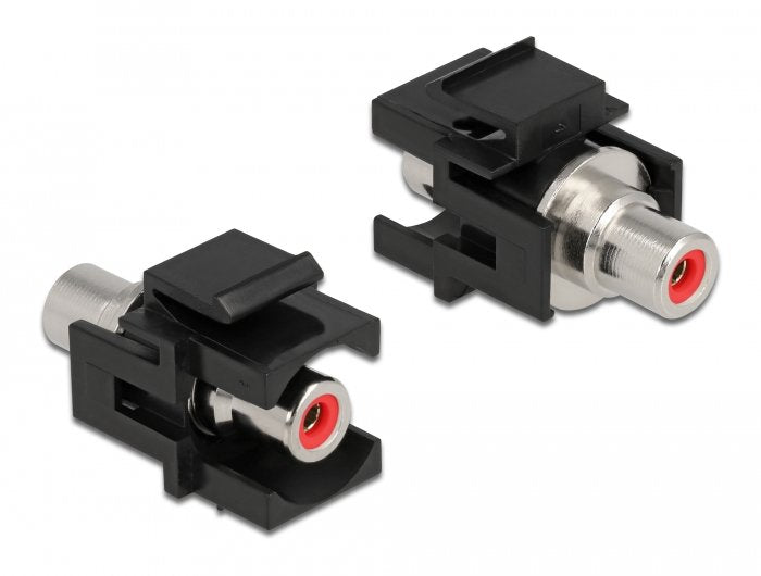 Keystone Modul Cinch Buchse > Cinch Buchse Rot   Schwarz