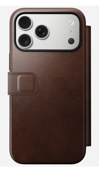 Nomad Modern Leather Folio Iphone 17 Pro Max Rustic Brown H