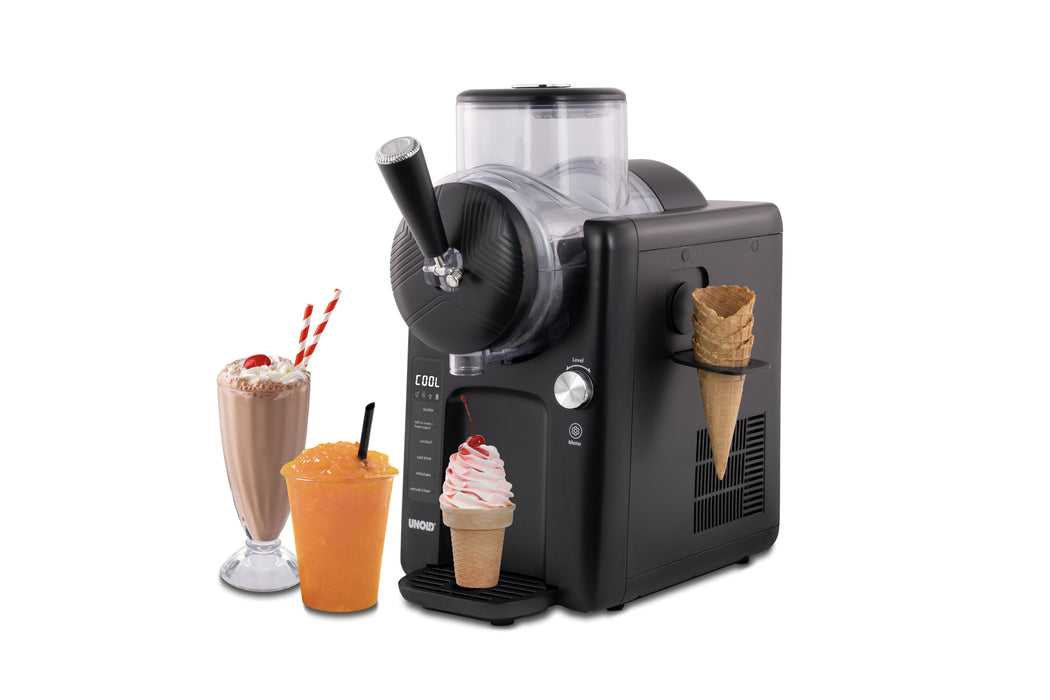 Unold 48956 Sofie Schwarz 2in1 Slush- & Softeismaschine