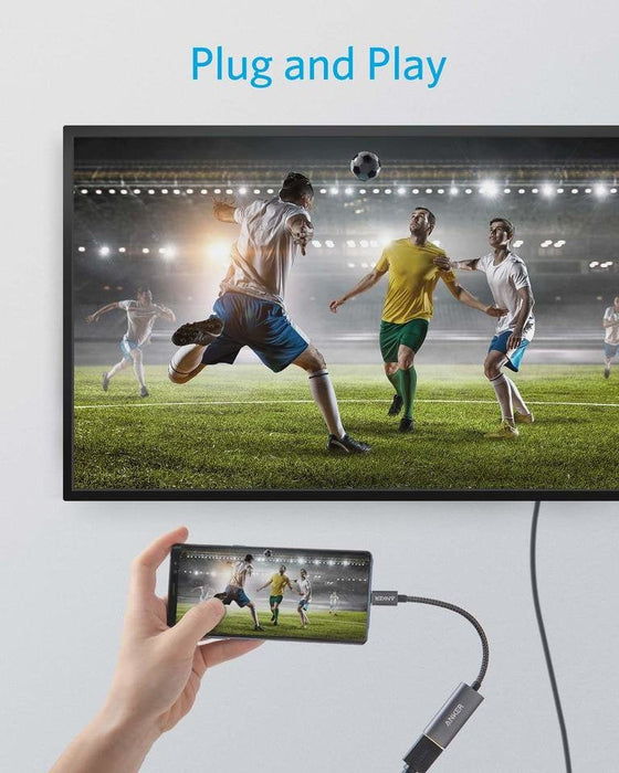 Anker A83120a1 Adaptador Gráfico Usb-C A Hdmi Negro, Gris