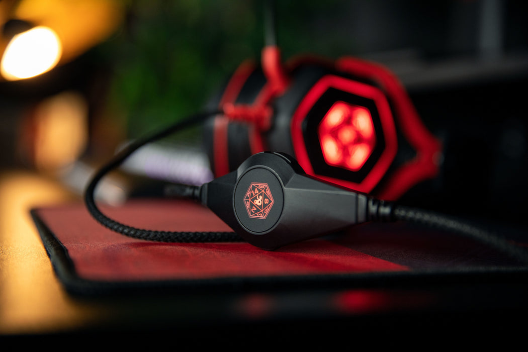 Headset Konix Dungeons And Dragons 7.1 D20 Micro Flexible Multiplataforma Kx-Dnd-Gh-R20-Pc