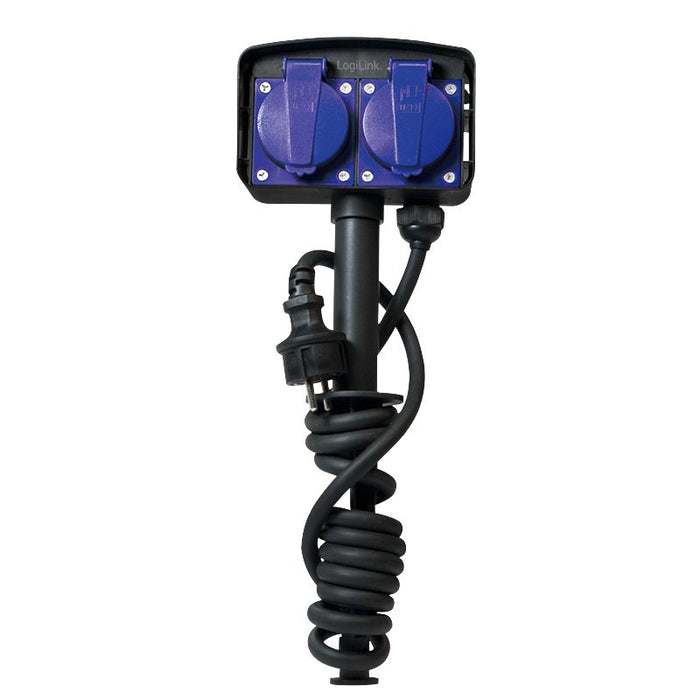 EAN 4052792041446 - LogiLink LPS214 base múltiple 2 m 2 salidas AC Exterior Negro, Azul imagen 2
