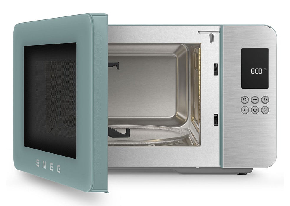 Microondas Smeg Con Grill Moc01egmeu, 4 Funciones, 1900w, Verde Esmeralda Mate