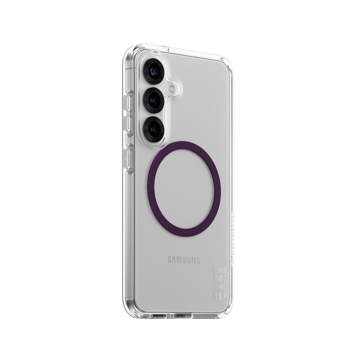 EAN 5715685016981 - PanzerGlass CARE™ by ® Urban Combat Case Transparent w. Plum Purple Qi Compatible Samsung Galaxy S25 fund imagen 1
