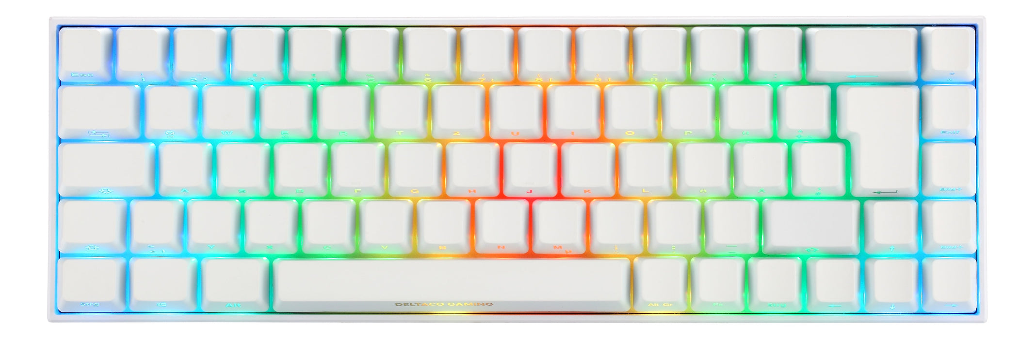 EAN 7333048053671 - Deltaco Gaming GAM-100-W-DE teclado Juego USB + RF Wireless + Bluetooth QWERTZ Alemán Blanco imagen 2