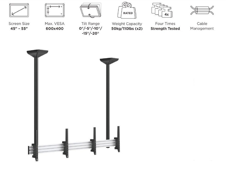 EAN 4015867222997 - Equip 650373 soporte para TV 139,7 cm (55") Negro, Plata imagen 9