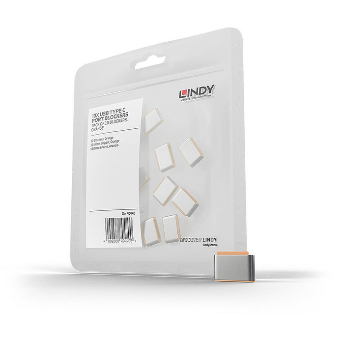 EAN 4002888404402 - Lindy 40440 bloqueador de puerto USB Tipo C Naranja Acrilonitrilo butadieno estireno (ABS) 10 pieza(s) imagen 1