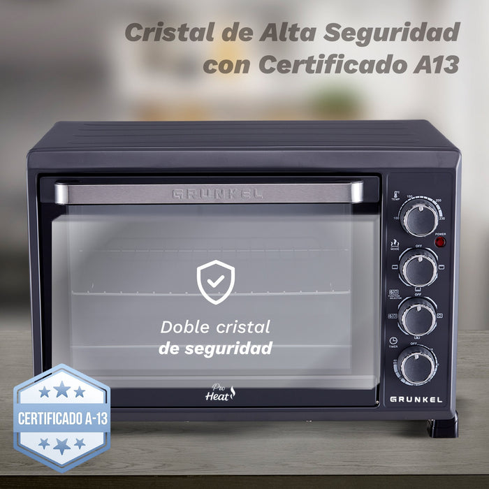 Horno De Sobremesa Grunkel Hr-38pro 2000w Capacidad 38l Negro
