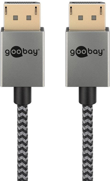 Cable Goobay 77444 Displayport 1 M Negro, Plata