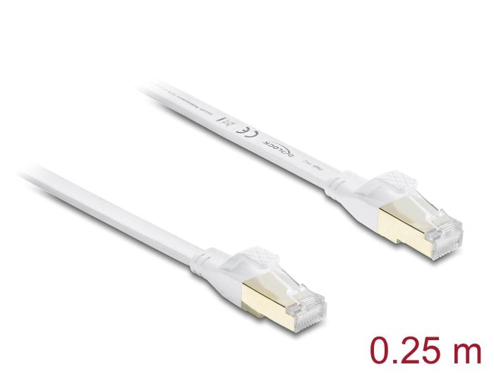 Delock Rj45 Cinta Plana Cable De Red Cat.8.1 U Ftp 40gbps, 0,25m