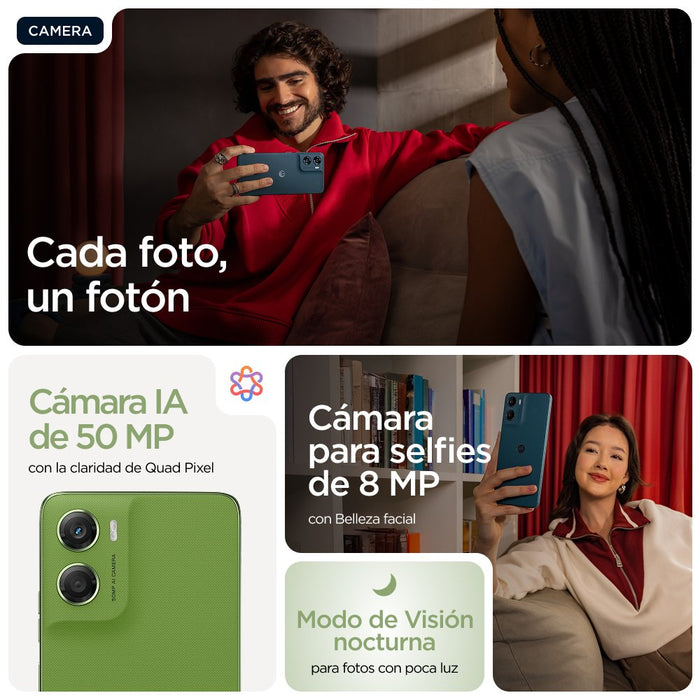 EAN 0840493601700 - Motorola moto g06 17,5 cm (6.88") SIM doble Android 15 4G USB Tipo C 4 GB 256 GB 5200 mAh Verde imagen 13