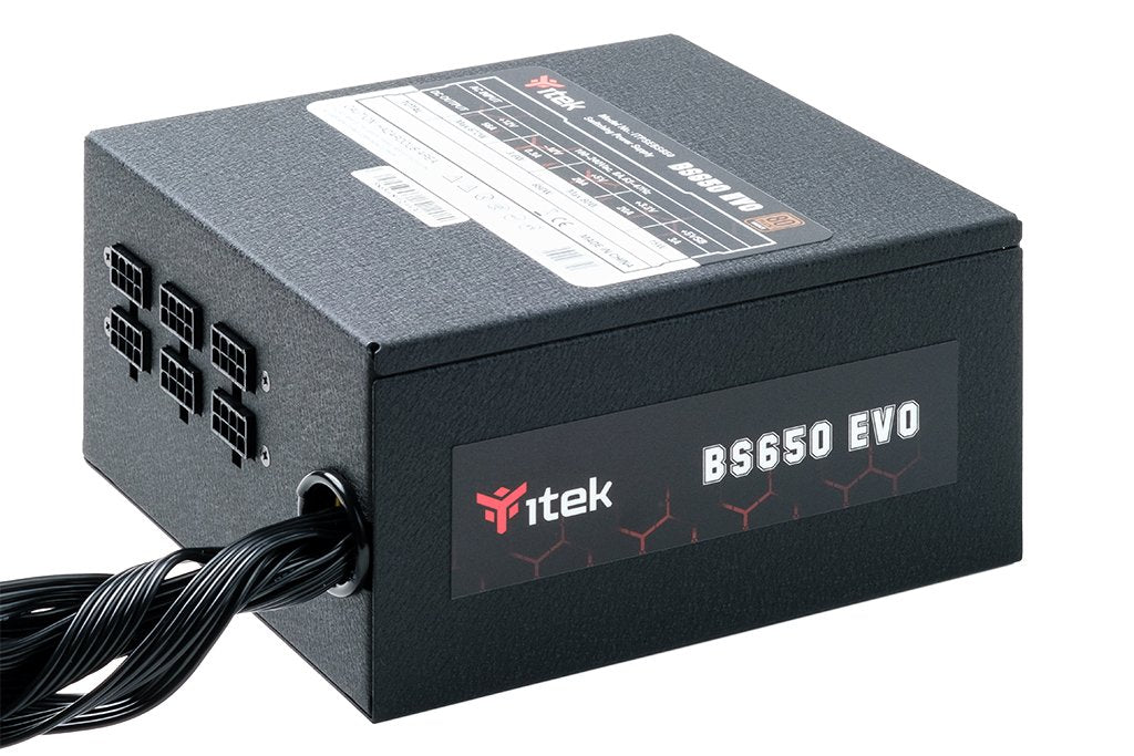 EAN 8056157881018 - itek BS650 EVO unidad de fuente de alimentación 650 W 24-pin ATX ATX Negro imagen 8