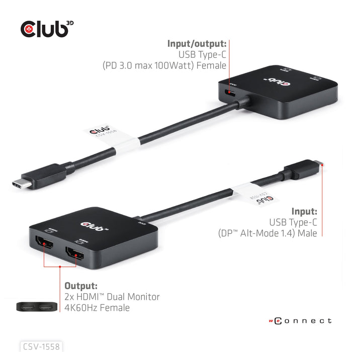 EAN 8719214472979 - CLUB3D CSV-1558 divisor de video USB Tipo C 2x HDMI imagen 5