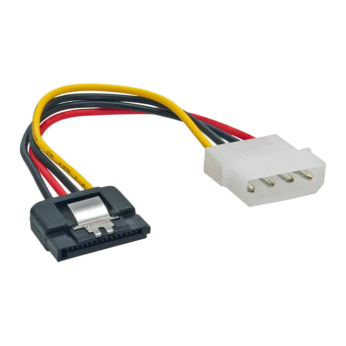 Adaptador De Alimentación Inline Sata Molex De 4 Pines A Sata De 15 Pines Con Pestillo 0,3 M