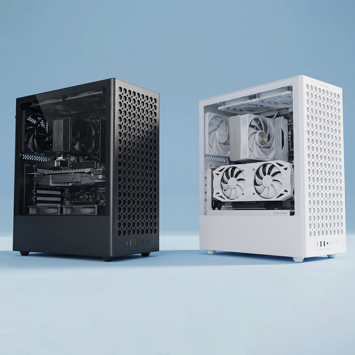 Caja Pc  Atx Mars Gaming Mc-T800 Frontal Airdot Mesh 4x Ventiladores Fdb Cablehatch Usb-C Negro