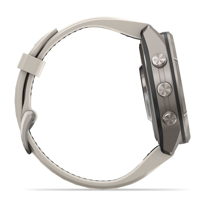 Garmin Fenix 9 Pro Titanio Con Correa De Silicona En Blanco Smartwatch 43mm
