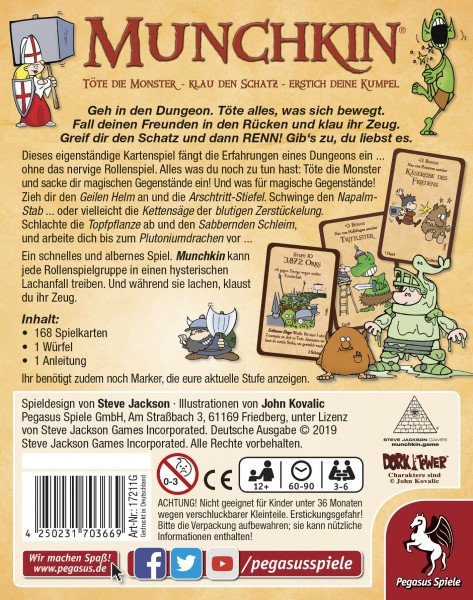 Pegaso Munchkin, Juego De Cartas 17211g