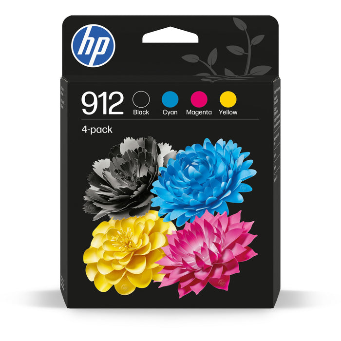 EAN 0195122352301 - HP 912 4-Pack CMYK(4) Original Ink Cartridge Combo cartucho de tinta 4 pieza(s) Rendimiento estándar Negr imagen 1