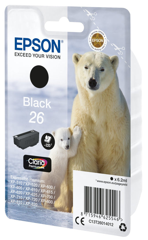 EAN 8715946625546 - Epson Polar bear C13T26014012 cartucho de tinta 1 pieza(s) Original Rendimiento estándar imagen 1