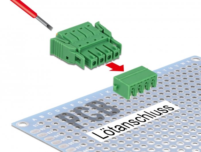 Terminalblock Set Für Platine 4 Pin 3,81 Mm Rastermass Horizontal