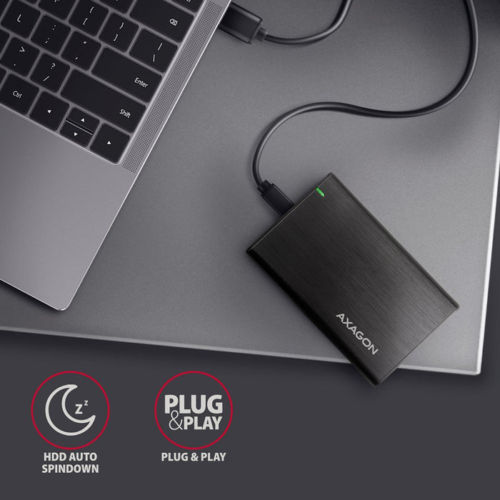 EAN 8595247906502 - Axagon EE25-A6C caja para disco duro externo Carcasa de disco duro/SSD Negro 2.5" imagen 6