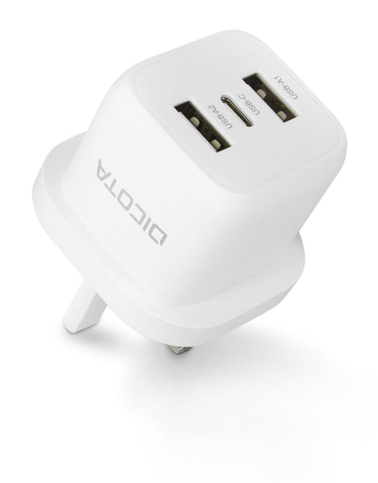 Dicota Fuente De Alimentación - Compacto, Laptop - 32 Watt - 3 A - 3 Tomas De Salida (Usb-C, 2 X Usb)