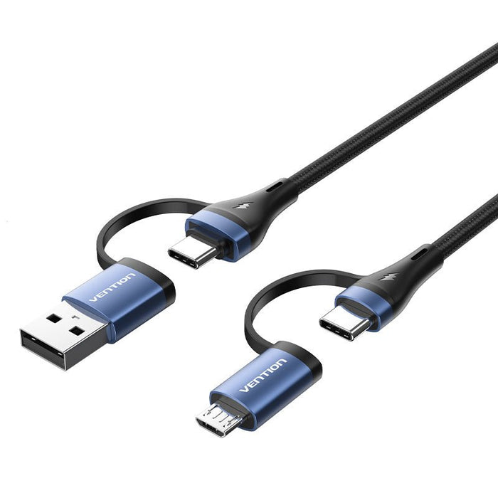 EAN 6922794774841 - Vention CTLLF cable USB USB 2.0 1 m USB A/USB C USB C/Micro-USB B 0,48 Gbit/s 100 W Azul imagen 1