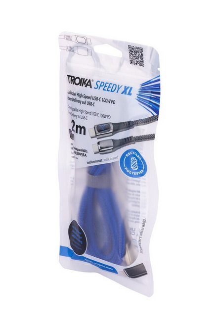 EAN 4024023038068 - TROIKA CBL20/DB cable USB 2 m USB C USB C/Lightning Azul imagen 6