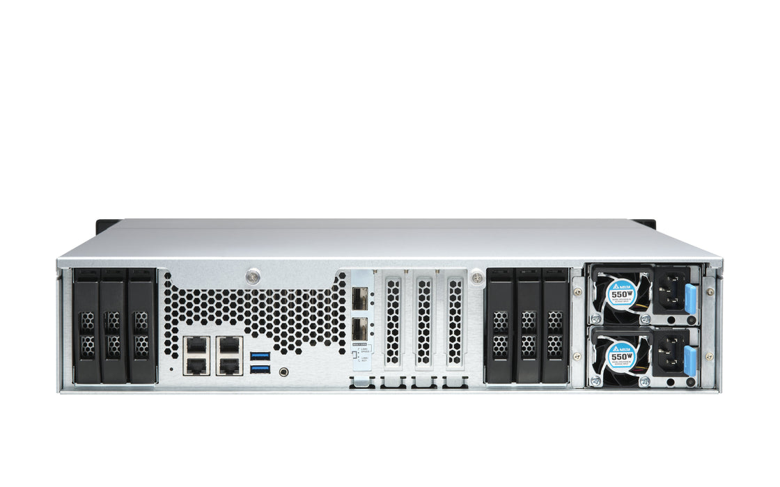 EAN 4711103081242 - QNAP TS-H1886XU-RP-R2 NAS Bastidor (3U) Intel® Xeon® D D-1622 32 GB DDR4 0 TB QuTS hero Negro, Gris imagen 6