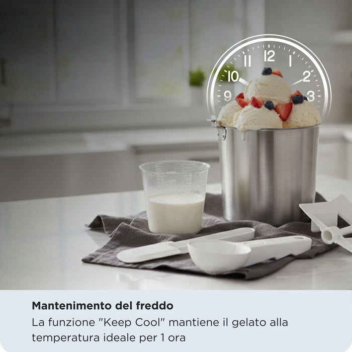 Heladera Ariete Gran Gelato 4en1 (Blanco/Plateado, 100 Vatios)