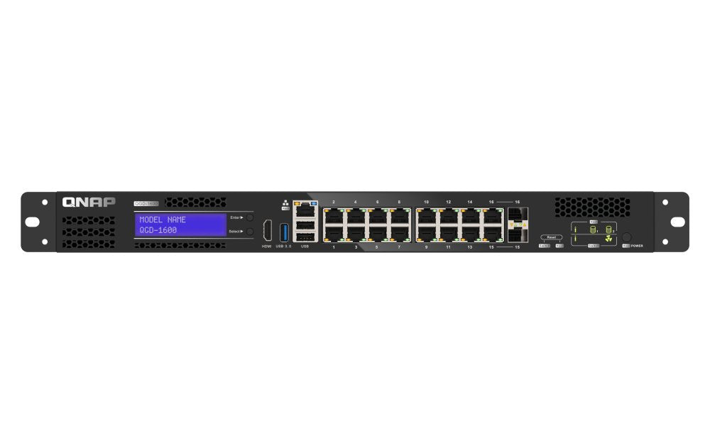 EAN 4711103083918 - QNAP QGD-1600 Gestionado Gigabit Ethernet (10/100/1000) 1U Negro, Gris imagen 1