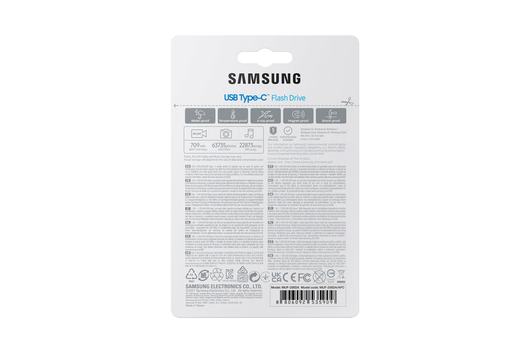 EAN 8806092535909 - Samsung MUF-256DA unidad flash USB 256 GB USB Tipo C 3.2 Gen 1 (3.1 Gen 1) Azul imagen 10