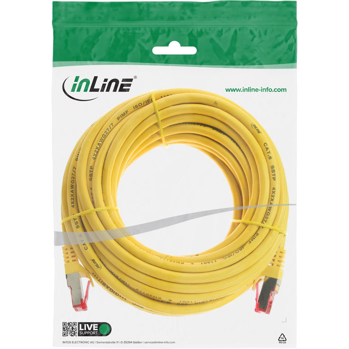 Cable De Red Inline S/Ftp Pimf Cat.6 250mhz Pvc Amarillo Cobre 40m