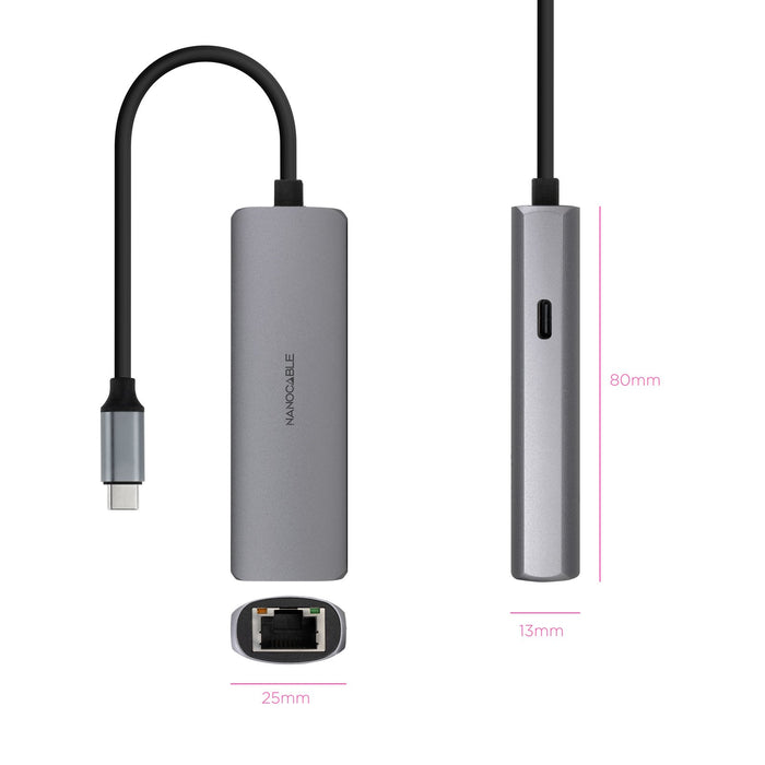 EAN 8433281015524 - Nanocable 10.16.4603 base para portátil y replicador de puertos Alámbrico USB 3.2 Gen 1 (3.1 Gen 1) Type- imagen 2