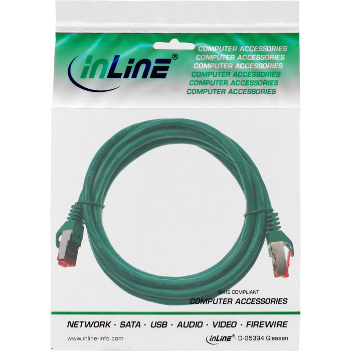 Cable De Red Inline S/Ftp Pimf Cat.6 250mhz Cobre Libre De Halógenos Verde 1.5m