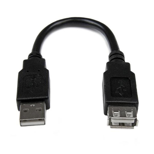 EAN 0065030818544 - StarTech.com USBEXTAA6IN cable USB 0,152 m 0,48 Gbit/s Negro imagen 1
