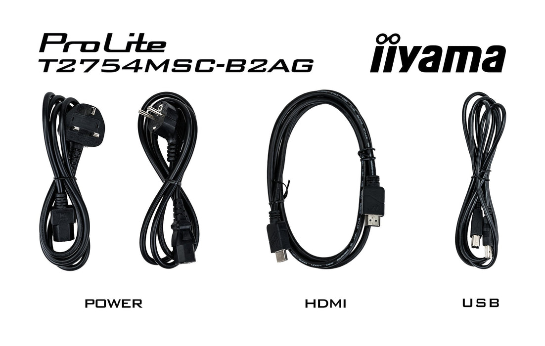Iiyama 68.6cm 27" T2754msc-B2ag 16:9 M-Touch Vga+Hdmi